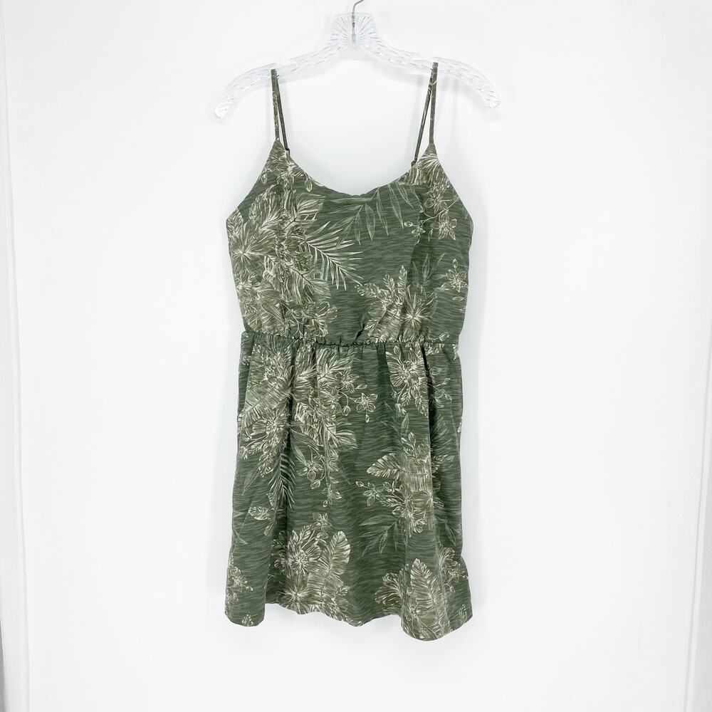 Old Navy Green Tropical Dress Size Medium
